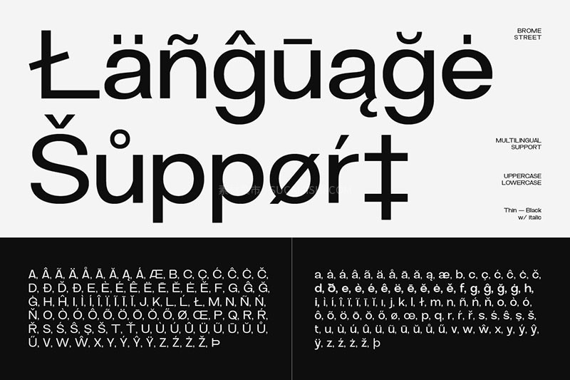 Brome Street Family 经典无衬线字体